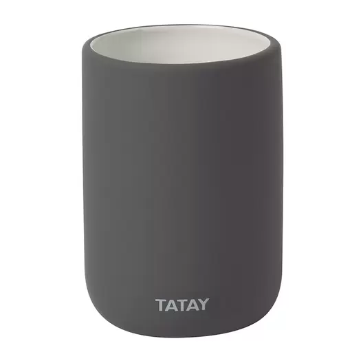 Oferta de Vaso portacepillos TATAY Serie Soft gris antracita por 8,85€ en Cadena88