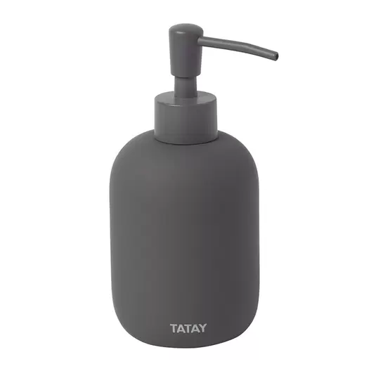 Oferta de Dosificador jabón TATAY serie Soft gris antracita por 11,4€ en Cadena88