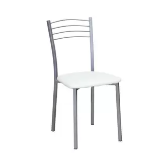 Oferta de Silla Metálica de Cocina Tapizada en Polipiel por 27,9€ en Centro Hogar Sanchez