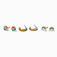 Oferta de Rainbow & Flower Mixed Earring Set - 3 Pack por 4€ en Claire's