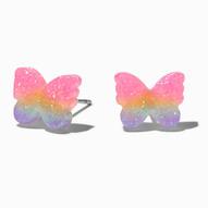 Oferta de Glitter Rainbow Butterfly Stud Earrings por 2,8€ en Claire's