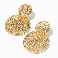 Oferta de Gold-tone Textured Double Disc 2" Drop Earrings por 3,2€ en Claire's