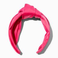 Oferta de Hot Pink Silky Knotted Headband por 8€ en Claire's