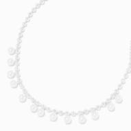 Oferta de Silver-tone Beaded Pearl Confetti Necklace por 6,8€ en Claire's
