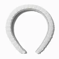 Oferta de White Pearl & Crystal Puffy Headband por 10€ en Claire's