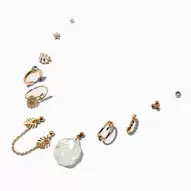 Oferta de Tropical Vibes Gold-tone Earring Stackables Set - 11 Pack por 5€ en Claire's