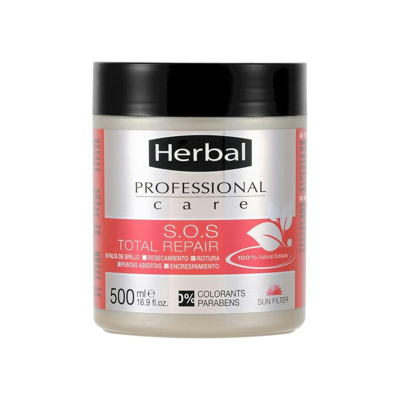 Oferta de Mascarilla total repair HERBAL Professional care sos tarro 500 ml por 4,76€ en Clarel