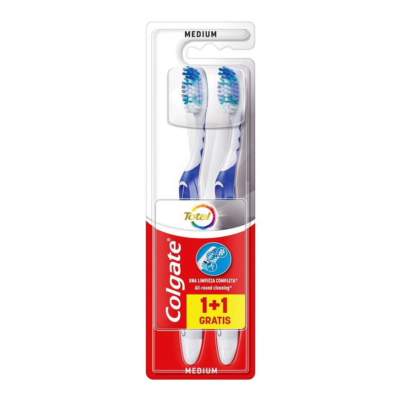 Oferta de Cepillo Dental Medio Total Colgate 1+1 Uds por 3,35€ en Clarel