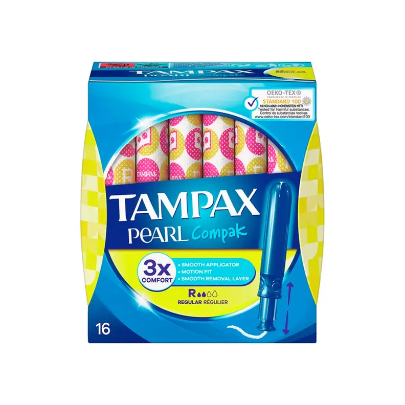 Oferta de Tampón regular TAMPAX Compak Pearl caja 16 uds por 4,59€ en Clarel