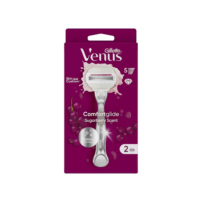 Oferta de Maquinilla Venus Comfortglide Sugarberry Gillette 2 Uds. por 11,62€ en Clarel