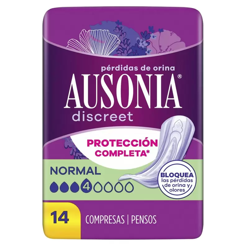 Oferta de Compresas Incontinencia Normal Discreet Ausonia 14 Uds. por 5,49€ en Clarel