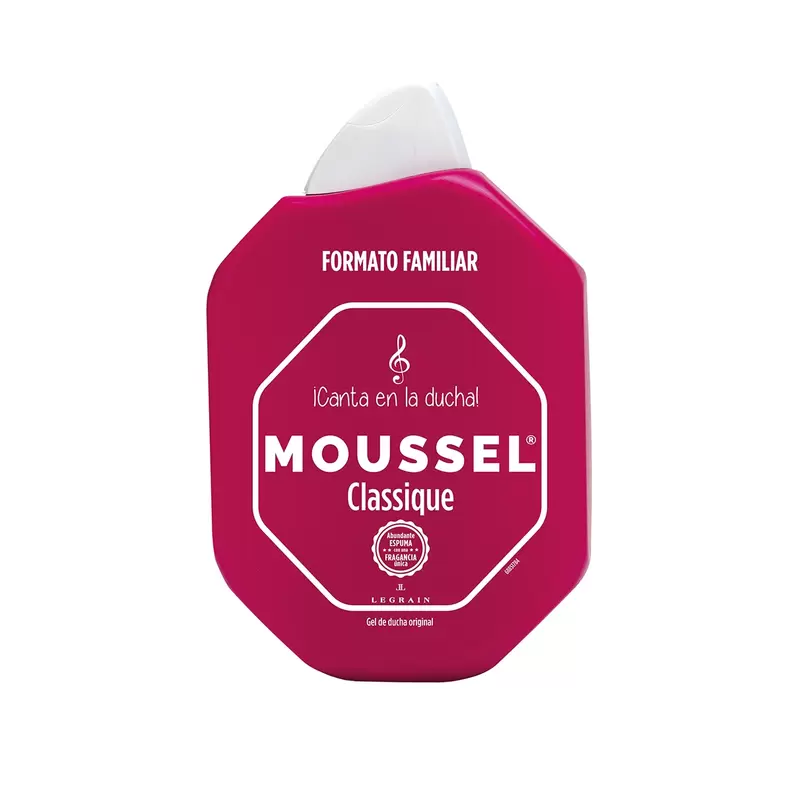 Oferta de Gel de ducha MOUSSEL clásico formato familiar bote 900 ml por 4,69€ en Clarel