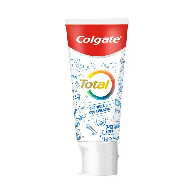 Oferta de Pasta de dientes infantil Colgate Total para niños 7-12 años, protección completa 50ml por 1,99€ en Clarel