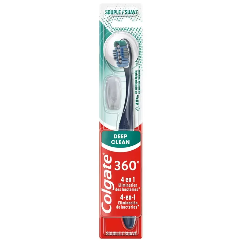 Oferta de Cepillo de dientes Colgate 360 limpieza completa, suave por 4,29€ en Clarel