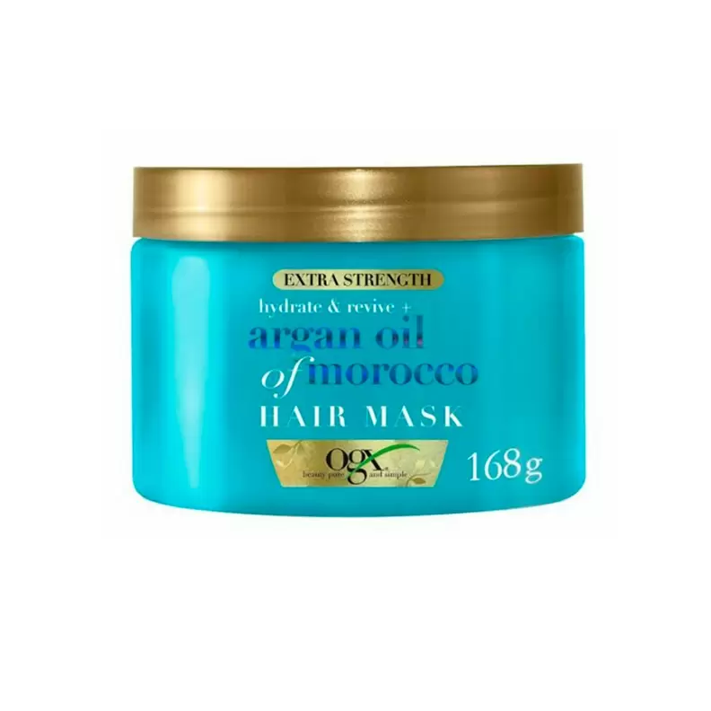 Oferta de Mascarilla Aceite Argan Extra Str OGX 168 gr por 8,99€ en Clarel