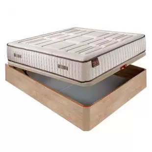 Oferta de Colchón Hr Cotton con visco 27 cm extra firme transpirable + Canapé abatible madera 3D... por 574,59€ en Colchones Aznar
