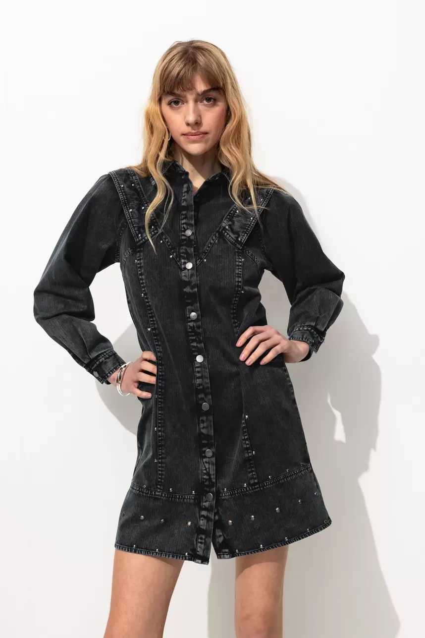 Oferta de Robe-chemise en jean Femme por 49,99€ en Promod