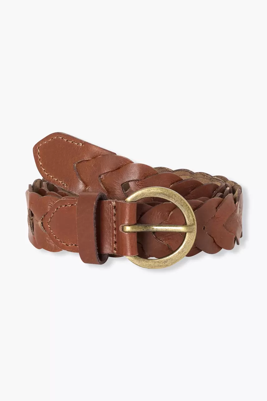 Oferta de Ceinture tressée en cuir Femme por 35,99€ en Promod