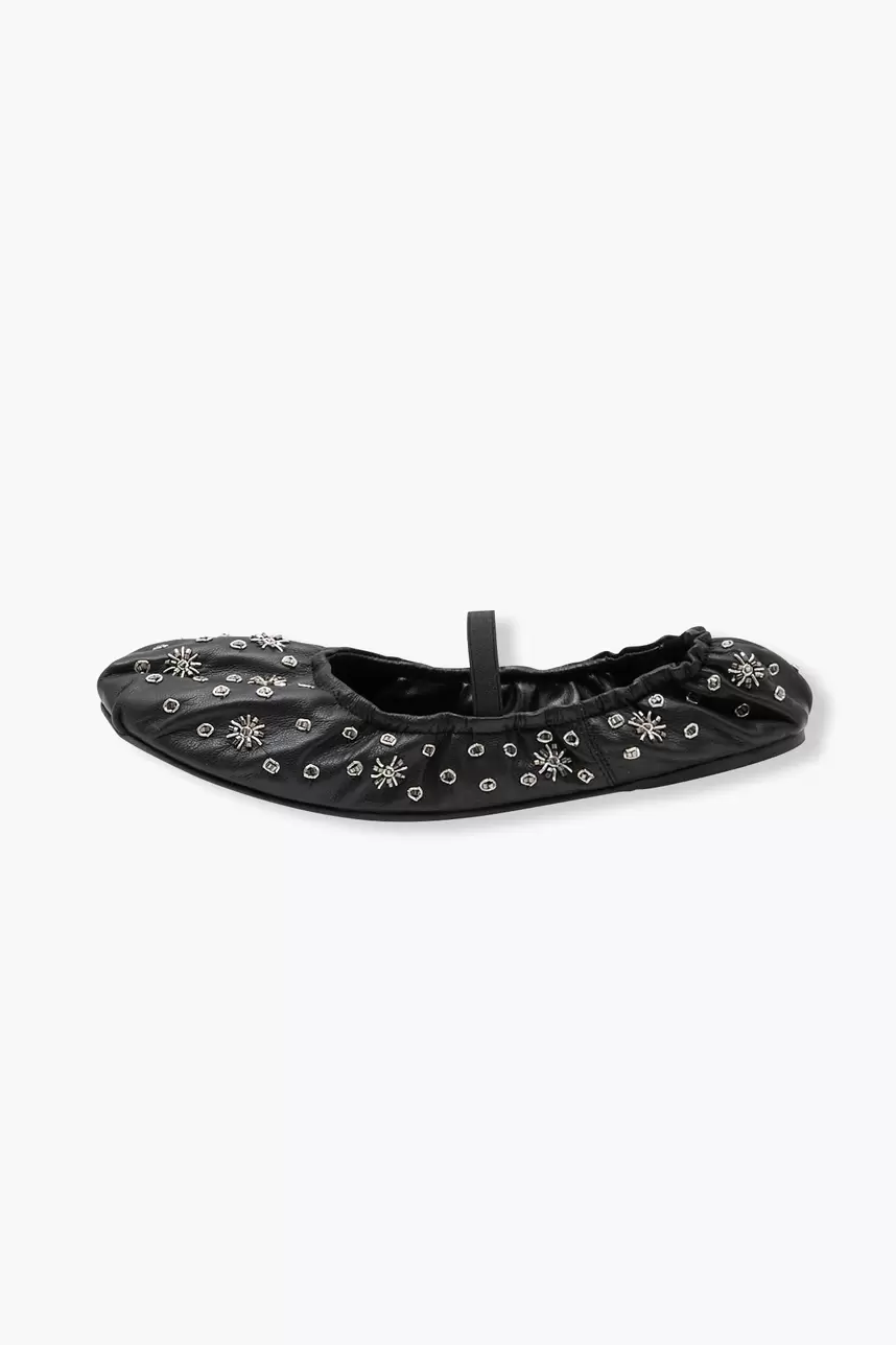 Oferta de Ballerines-babies cuir perlé por 49,99€ en Promod