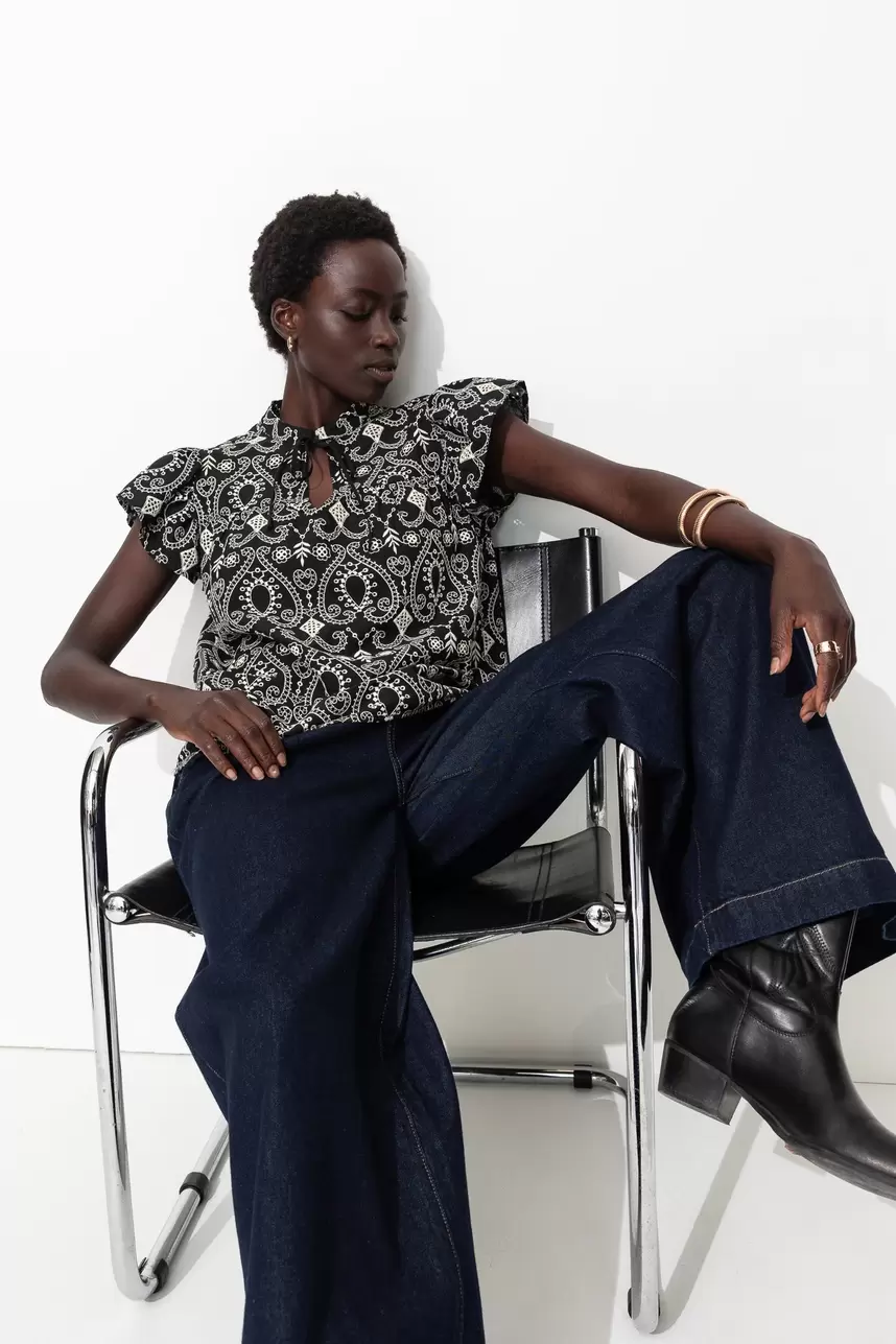 Oferta de Blouse en broderie anglaise por 35,99€ en Promod