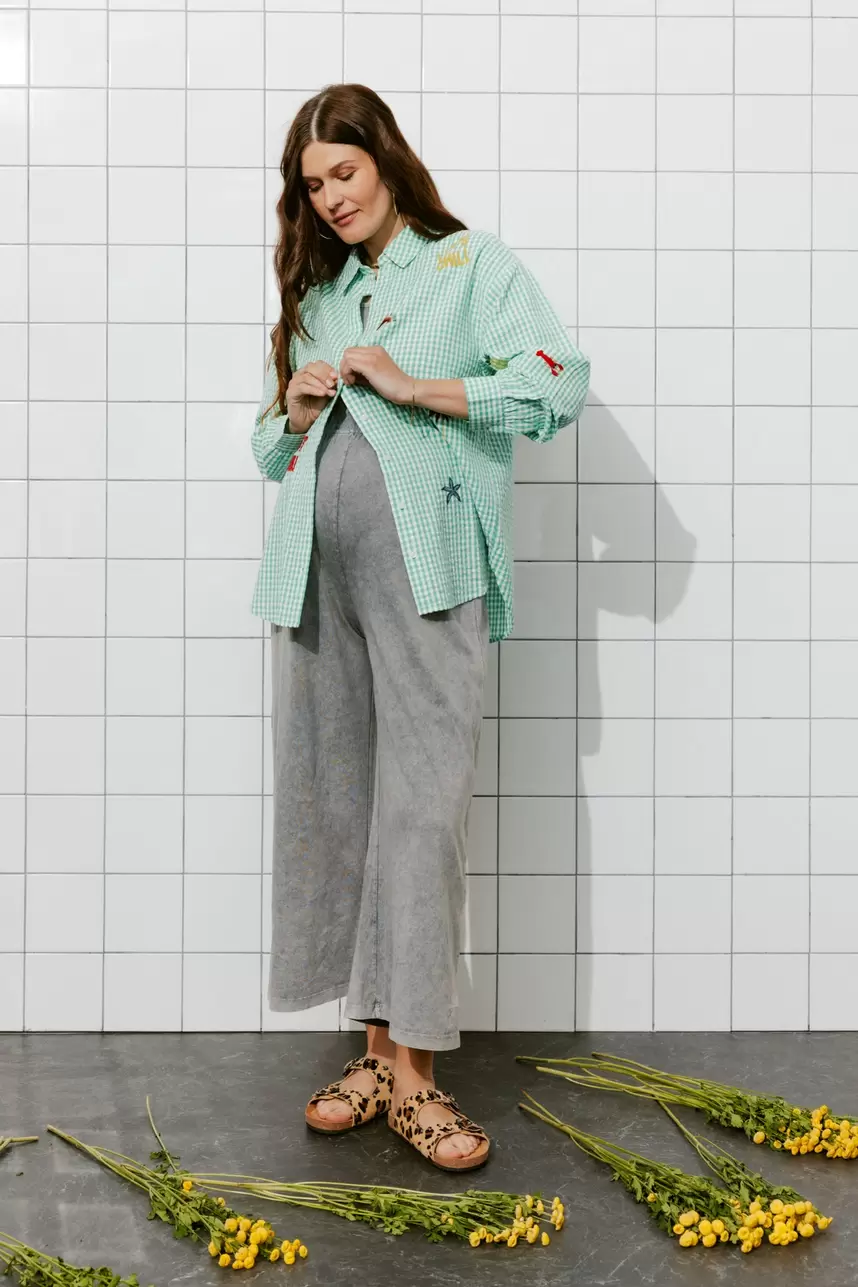 Oferta de Chemise oversize brodée Femme por 35,99€ en Promod