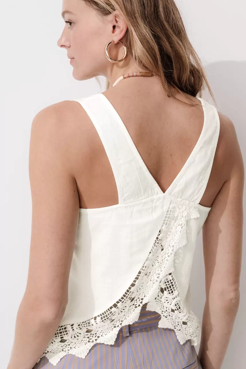 Oferta de Top détail dentelle Femme por 25,99€ en Promod