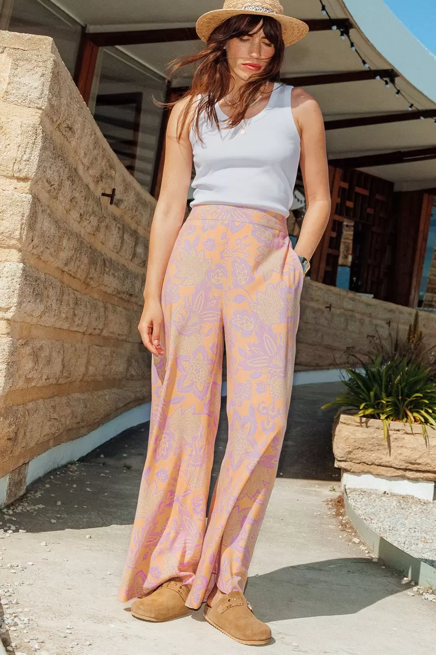 Oferta de Pantalon large imprimé Femme por 39,99€ en Promod