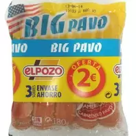 Oferta de 3 SOBRES SALCHICHAS BIG POLLO EL POZO 200GR 3 SOBRES SALCHICHAS BIG POLLO EL POZO 200GR por 2€ en Pròxim Supermercados