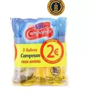 Oferta de 3 SOBRES CAMPESAN PACK AHORRO CAMPOFRÍO 170GR 3 SOBRES CAMPESAN PACK AHORRO CAMPOFRÍO 170GR por 2,5€ en Pròxim Supermercados