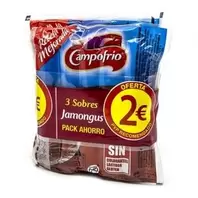 Oferta de 3 SOBRES JAMONGUS PACK AHORRO CAMPOFRÍO 170GR 3 SOBRES JAMONGUS PACK AHORRO CAMPOFRÍO 170GR por 2,5€ en Pròxim Supermercados