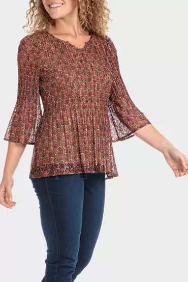 Oferta de Blusa estampada plisada por 39,95€ en Punt Roma