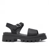 Oferta de Sandalias plataformas redlove teresa chunky negras con banda frontal y hebilla por 41,97€ en Querol