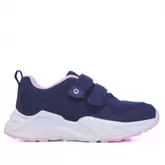 Oferta de Zapatillas deporte quets! azules con doble velcro y detalles en rosa por 19,98€ en Querol