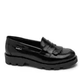 Oferta de Zapatos colegiales pablosky campus negro de piel brillante estilo mocasín por 64,95€ en Querol