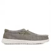Oferta de Zapatos sport lobo marrones textil con cordón superior y piso blanco por 39,99€ en Querol