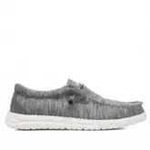 Oferta de Zapatos sport lobo grises textil con cordón superior y piso blanco por 39,99€ en Querol