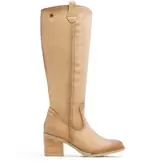 Oferta de Botas de piel camel con cremallera jemma porronet por 130€ en Querol