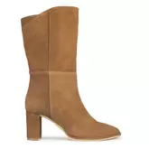 Oferta de Botas tacón popa agatha cuero serraje por 99,99€ en Querol