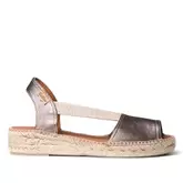 Oferta de Alpargatas planas toni pons etna bronce de piel con elásticos por 59,95€ en Querol