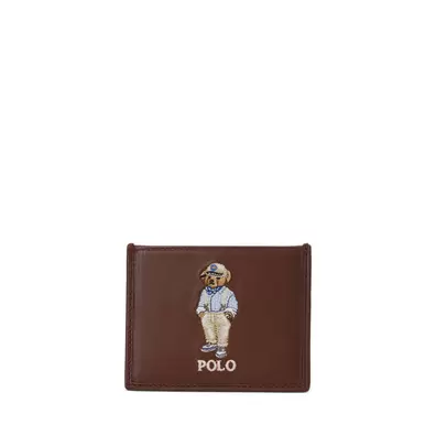 Oferta de Tarjetero de piel con Polo Bear por 129€ en Ralph Lauren