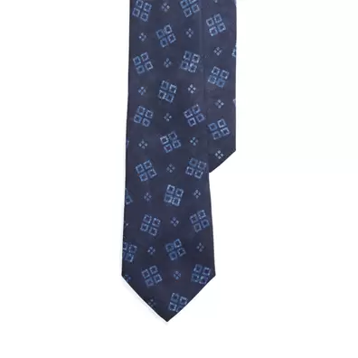 Oferta de Corbata de lino con estampado geométrico por 139€ en Ralph Lauren