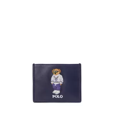 Oferta de Tarjetero de piel con Polo Bear por 129€ en Ralph Lauren