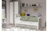 Oferta de Dormitorio juvenil en blanco y gris por 499,99€ en Rapimueble