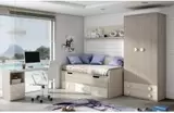 Oferta de Domitorio juvenil de cama compacta en color olmo y sahara por 499,99€ en Rapimueble