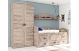 Oferta de Dormitorio juvenil completo en color roble por 599,99€ en Rapimueble