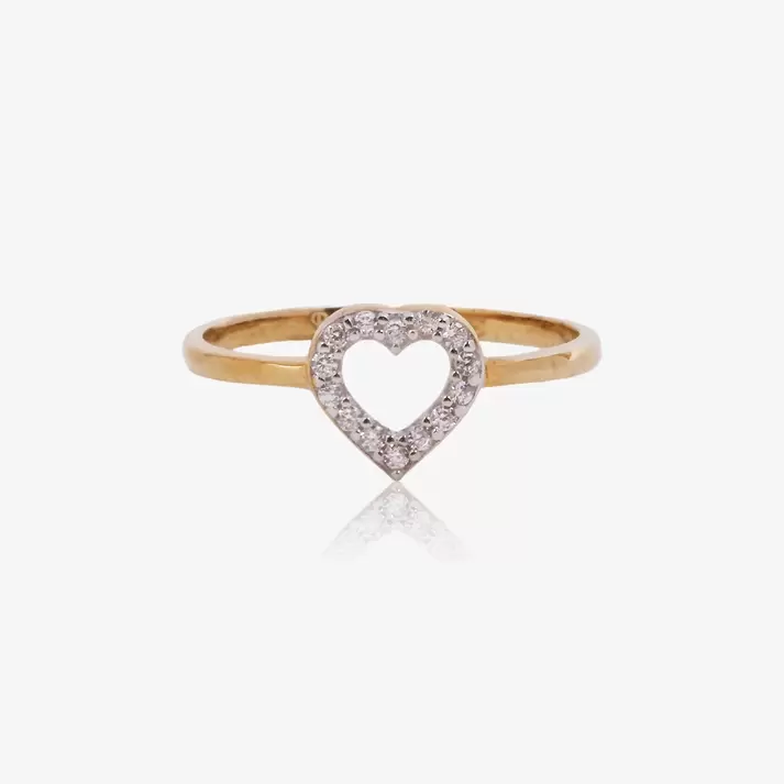 Oferta de Anillo Corazon circonitas por 95€ en Roselin
