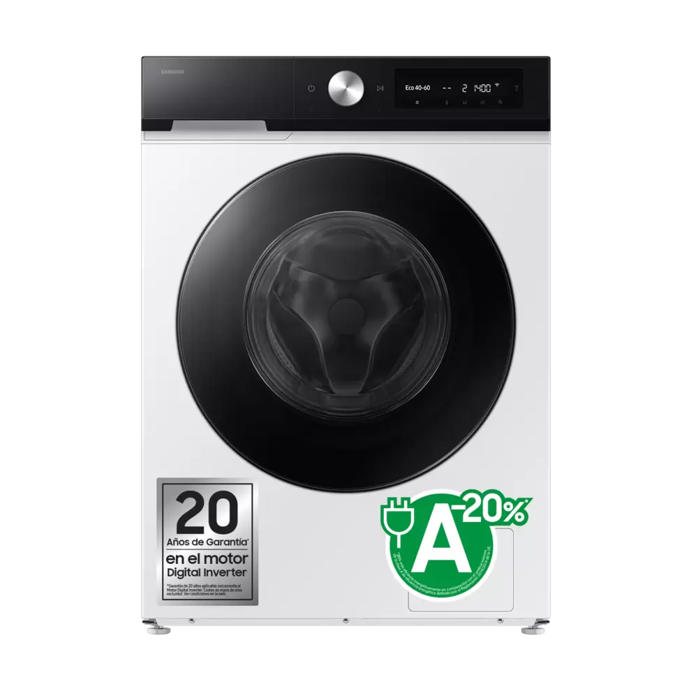 Oferta de Lavadora 11Kg SmartThings Clase A Blanca WW11DB7B94GEU3 por 609€ en Samsung