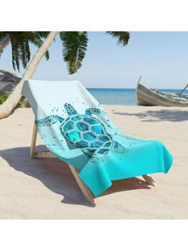 Oferta de Toalla de playa tortuga patrón ultrafino fibra , ideal para piscina , camping de viaje por 4,8€ en SheIn