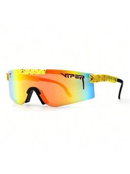 Oferta de Gafas deportivas de moda Pit Viper 2024 TR90 para hombres y mujeres, lentes polarizados a prueba de viento y espejo de protección UV para exteriores por 4,5€ en SheIn