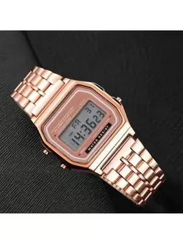 Oferta de 1 pieza Reloj de mujer LED digital lujoso y elegante, reloj de pulsera electrónico de moda casual para uso diario por 3,25€ en SheIn